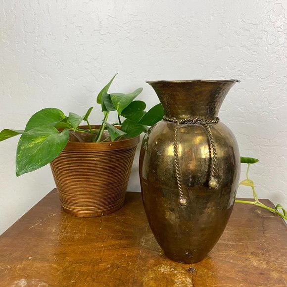 Vintage Mid Century Modern Brass Pot MCM Midcentur - Picture 3 of 6